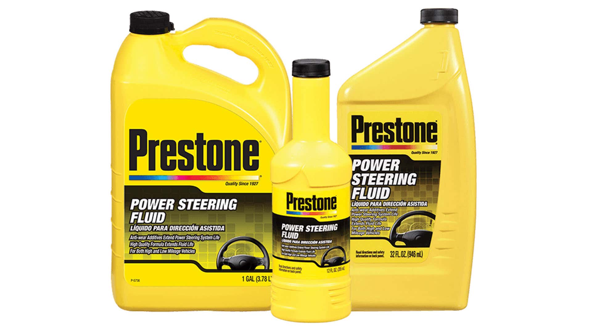 Power steering fluid bottles come in a variety of shapes and sizes. 动力转向液瓶有各种形状和尺寸。