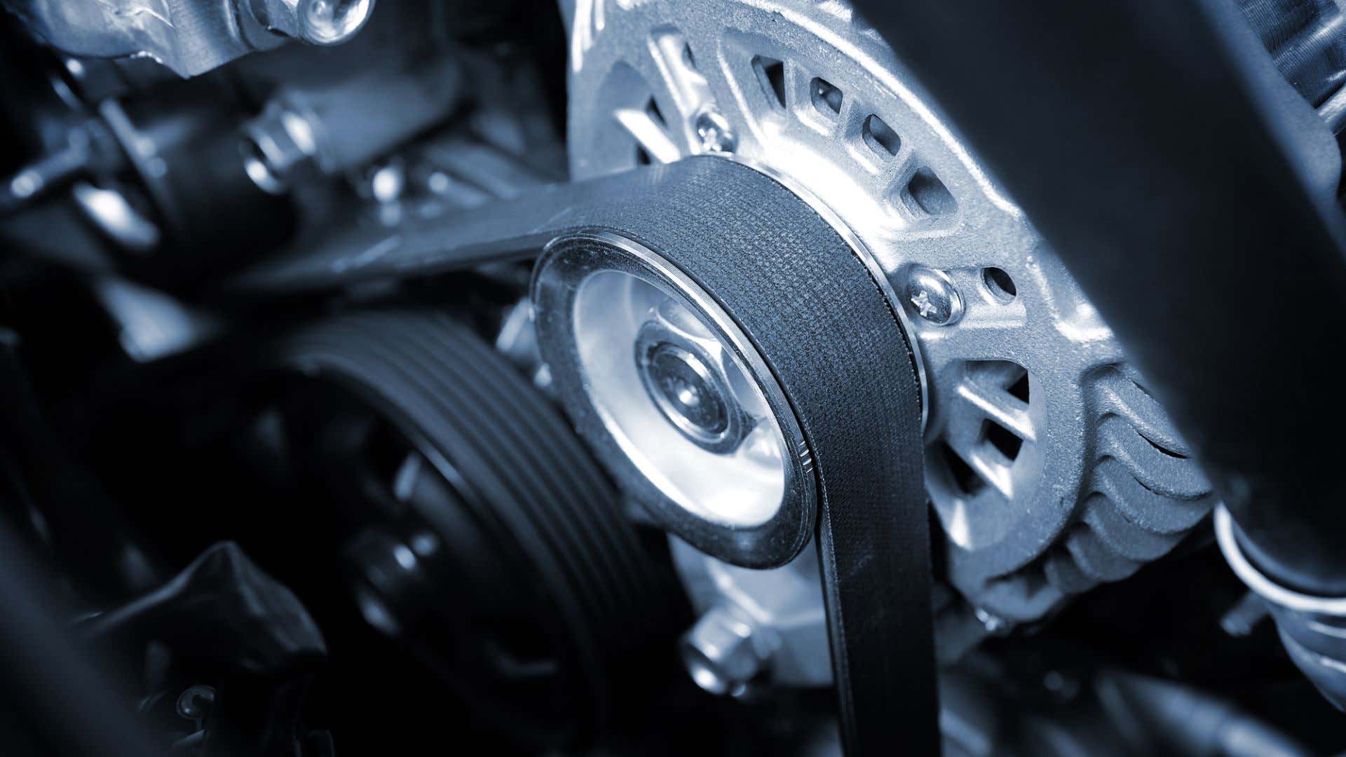 A timing belt. 同步带。