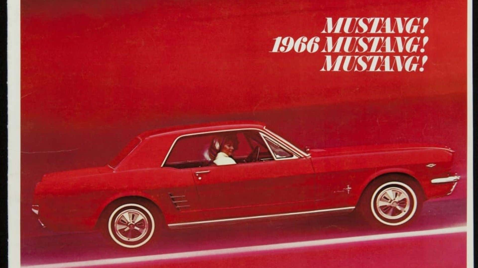Part of the original brochure for the Mustang. 野马车原始宣传册的一部分。