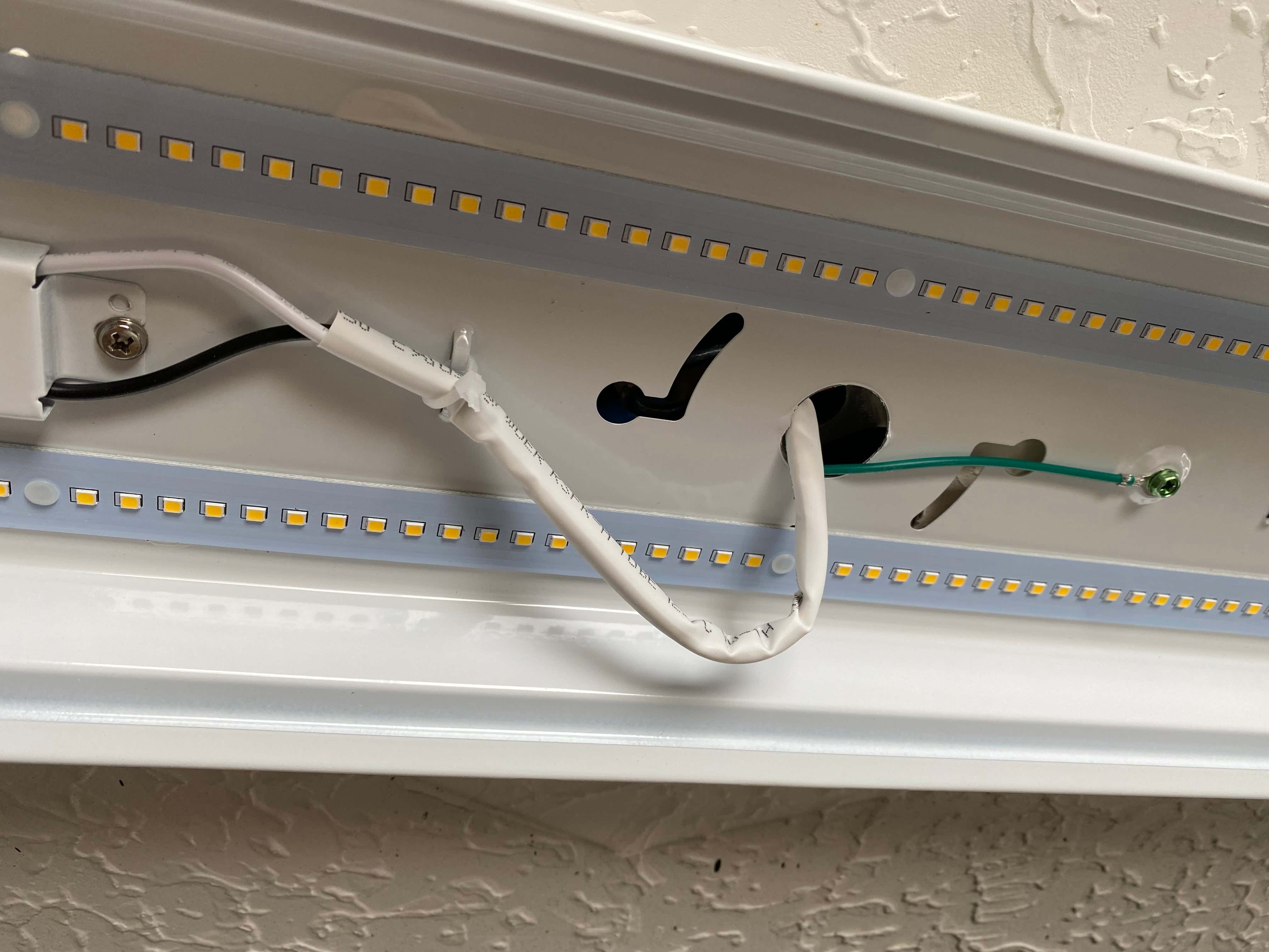 Inside the LED strip. LED条的内部。