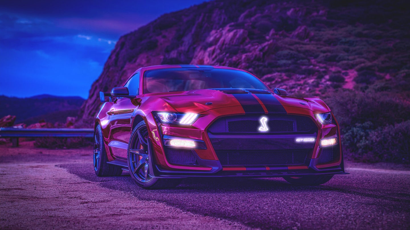福特野马GT500的赛博朋克2077。