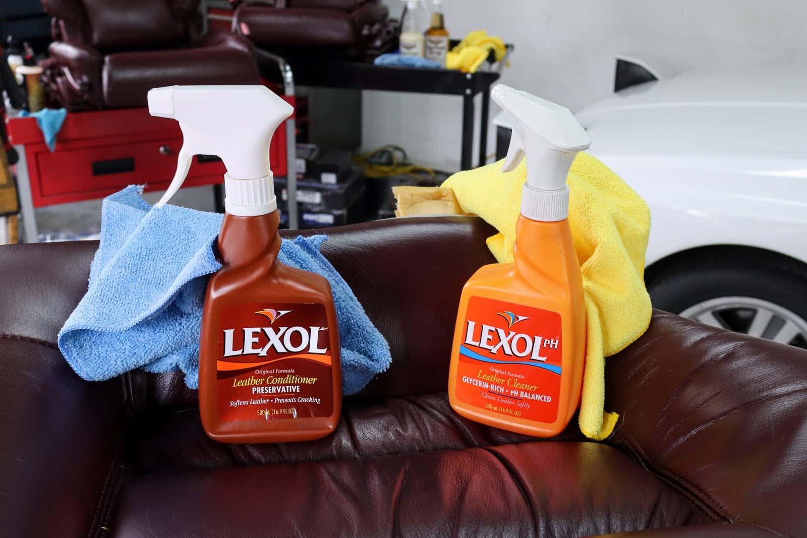 Lexol皮革清洁剂和护发素